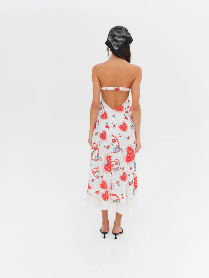 DAISY MAE STRAPLESS MIDI DRESS