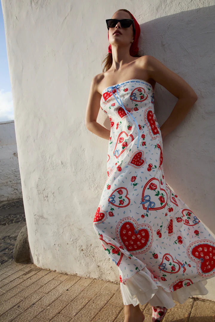 DAISY MAE STRAPLESS MIDI DRESS