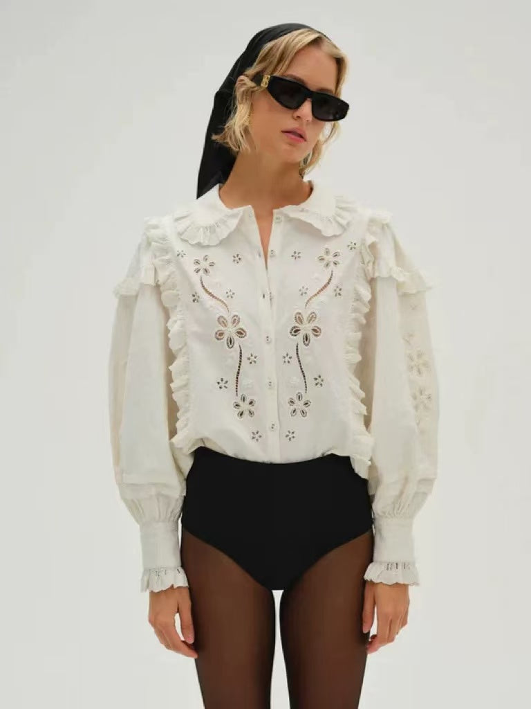 ADELIE EMBROIDERED TOP