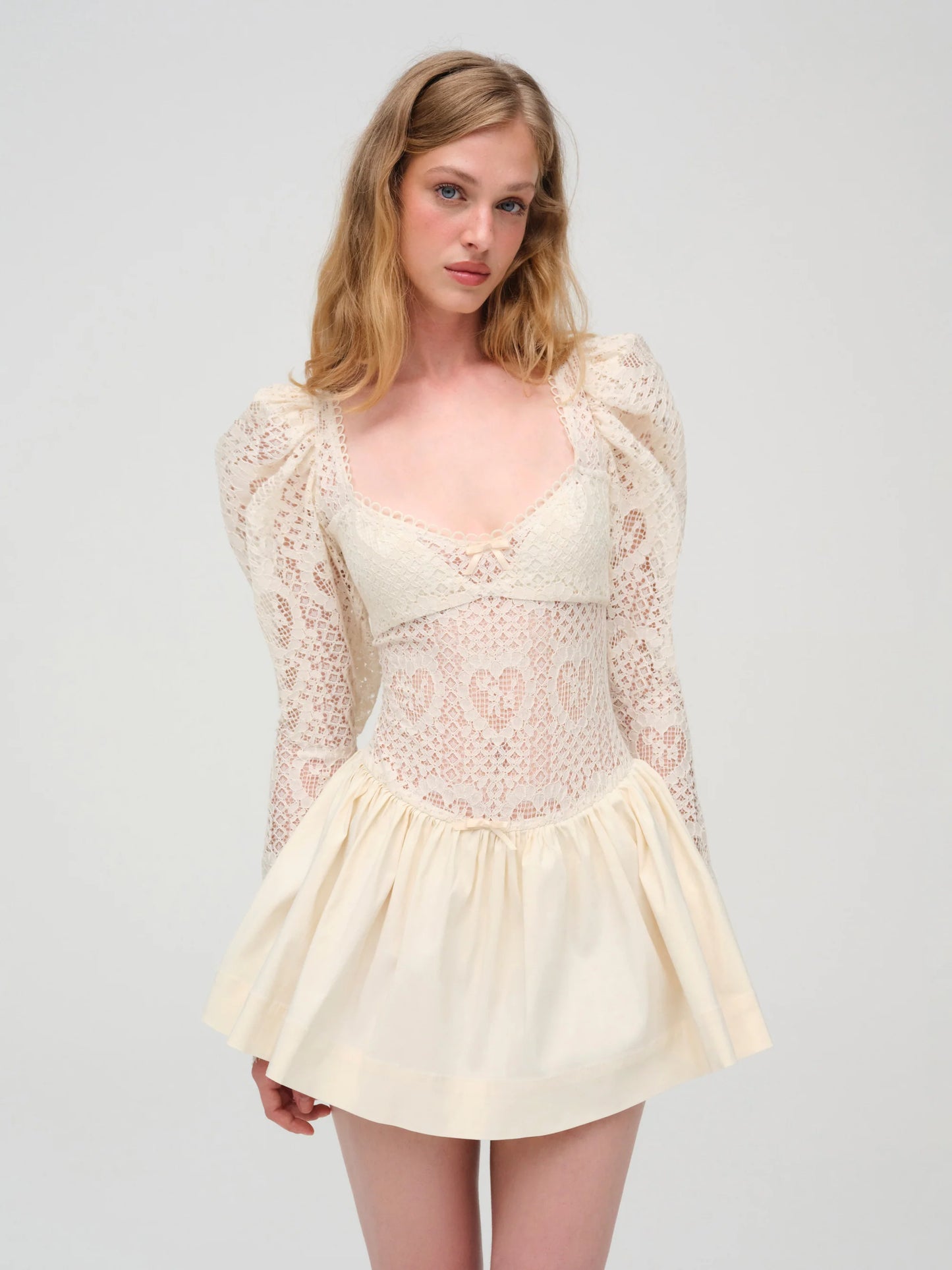 DOILY LACE MINI DRESS