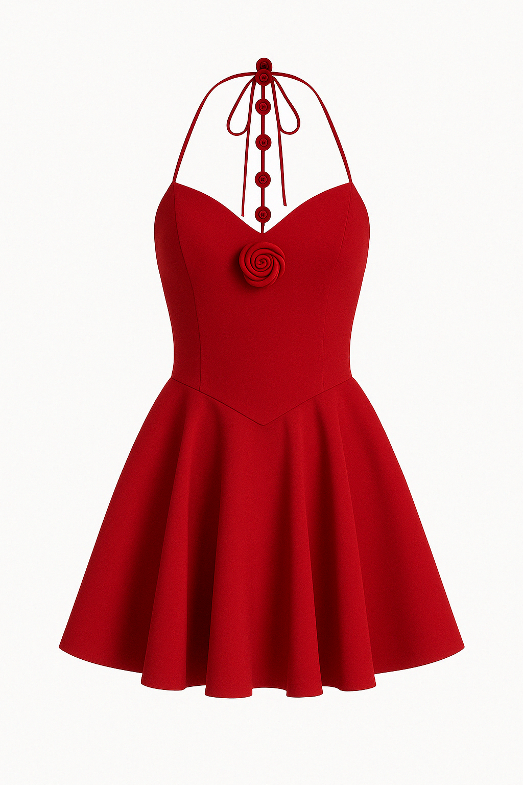 ROSEBOMB HALTER MINI DRESS