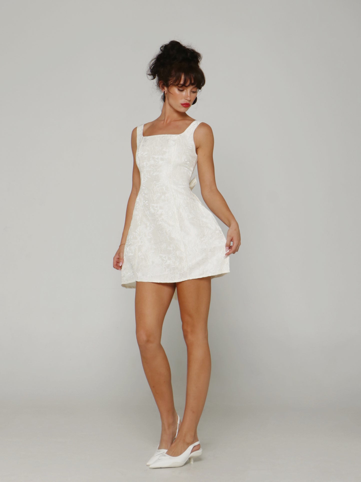 BOW BLOOM MINI DRESS