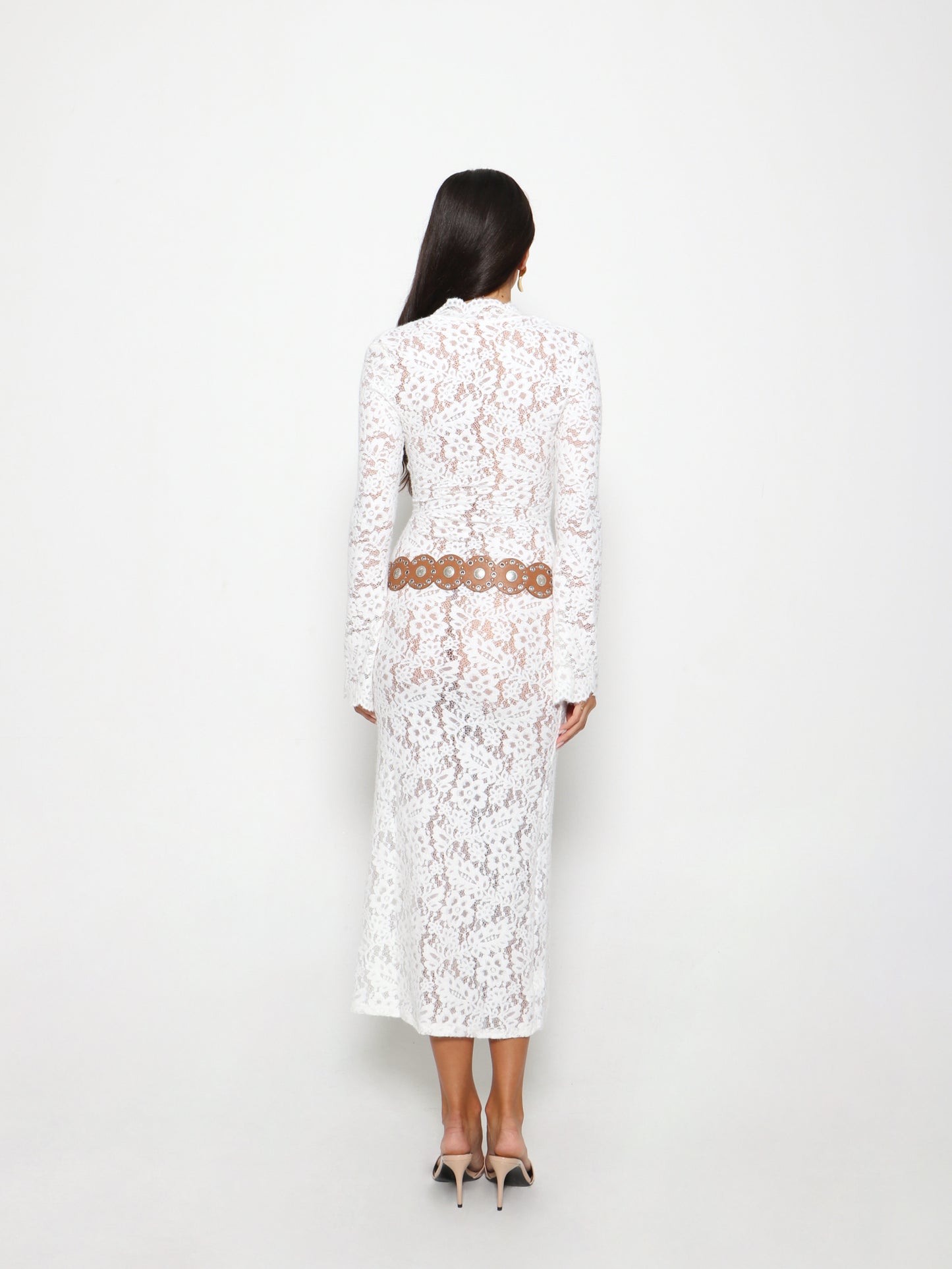 ALLURE LACE MIDI DRESS