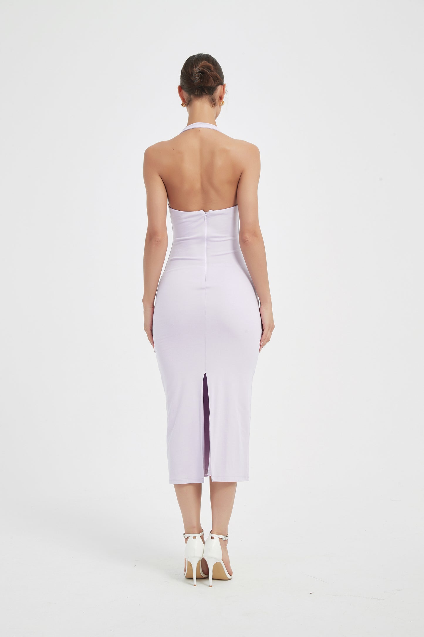 ELEGANCE HALTER MIDI DRESS