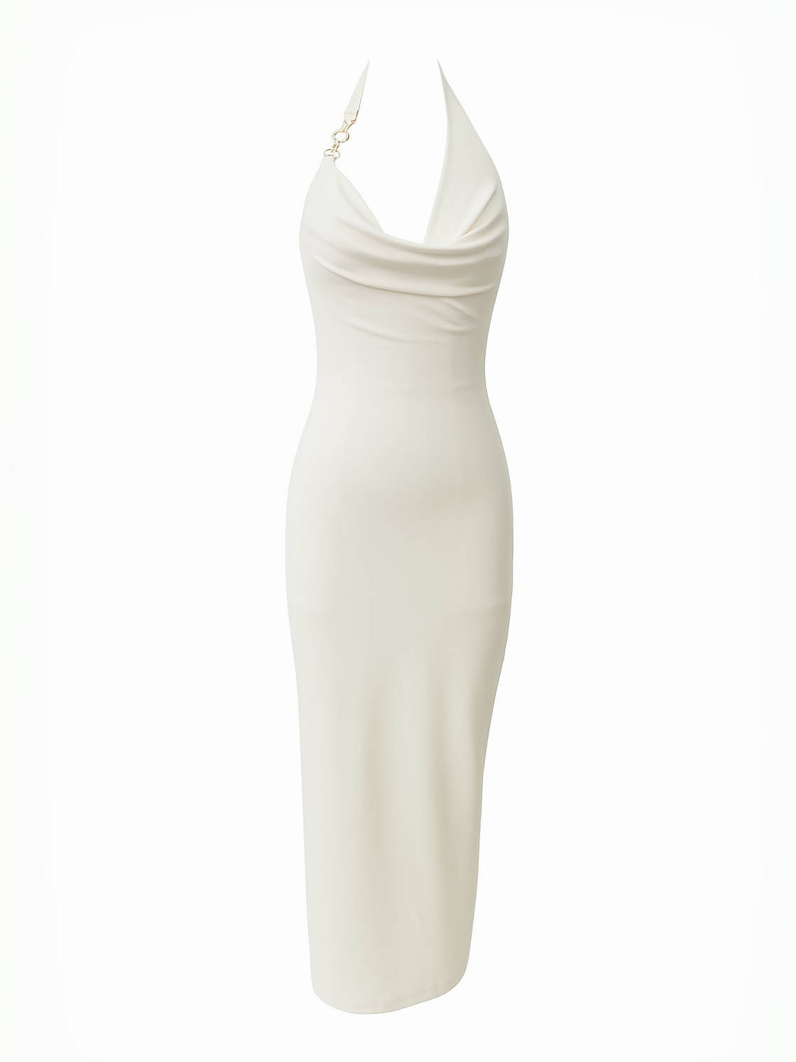 ELEGANCE HALTER MIDI DRESS
