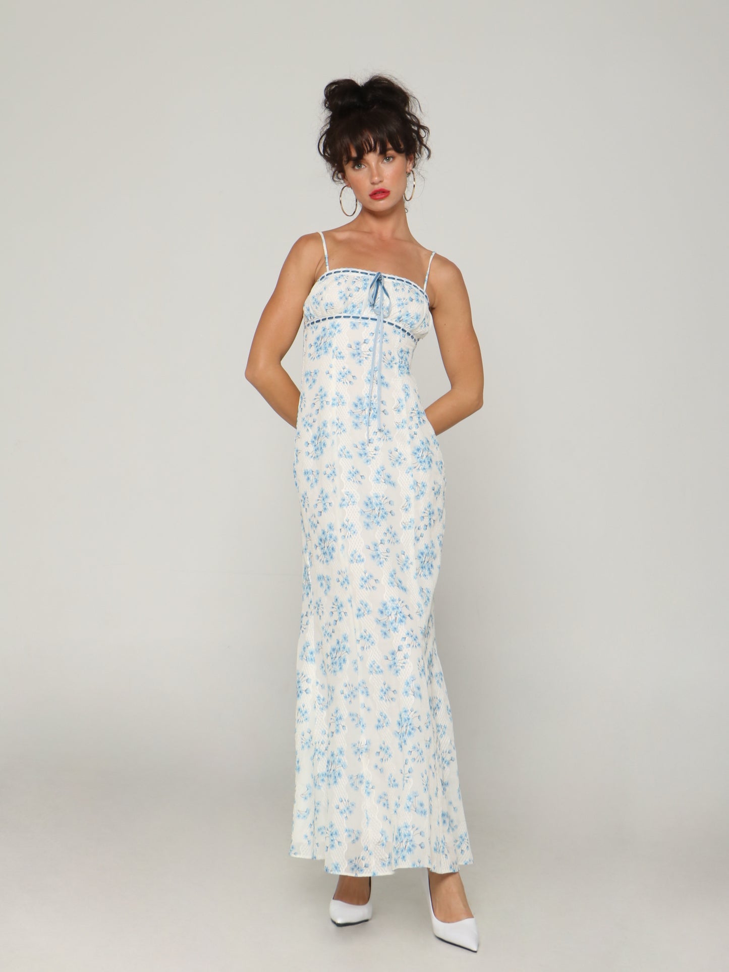 PORCELAIN BLOOM MAXI DRESS