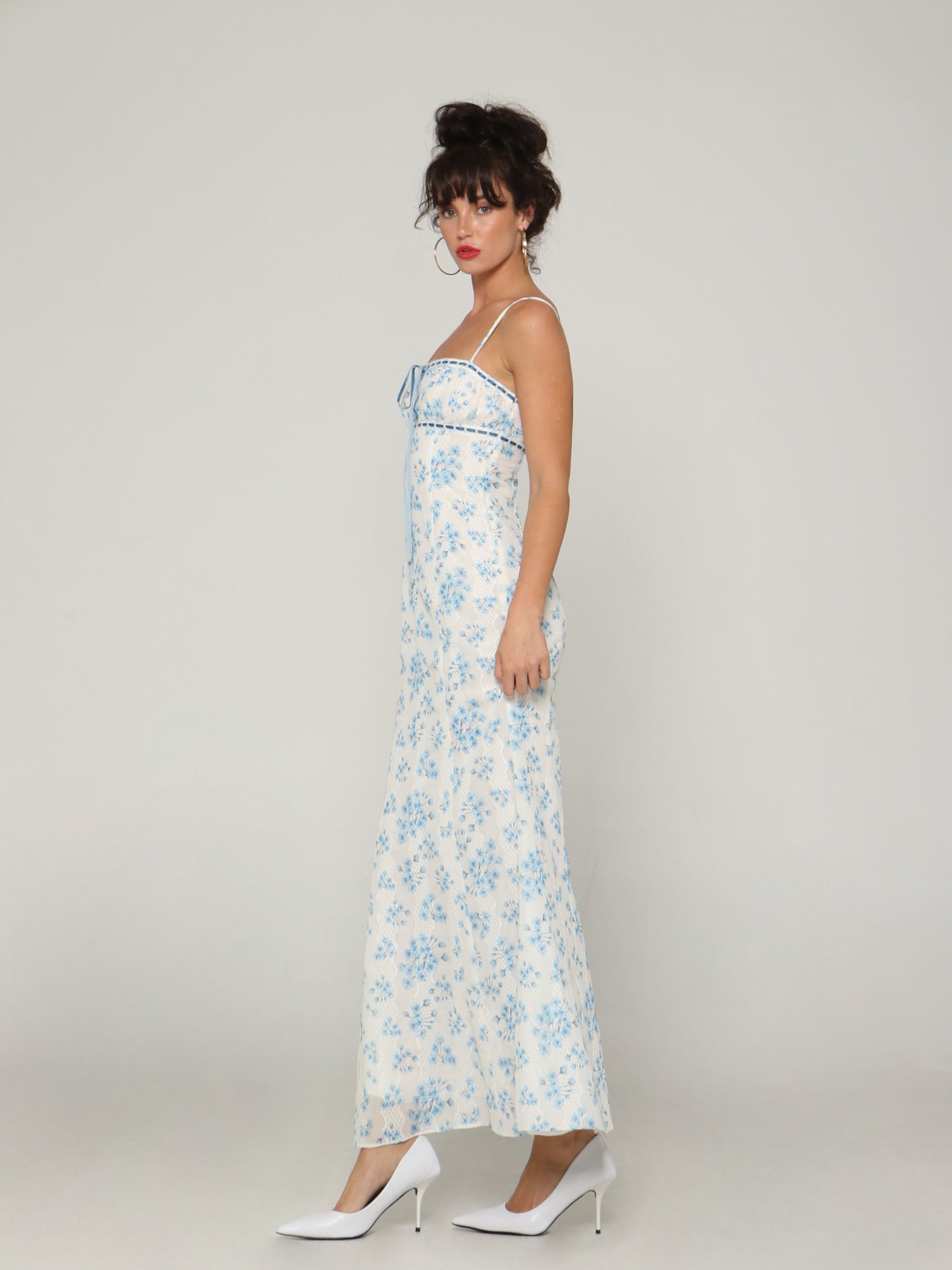 PORCELAIN BLOOM MAXI DRESS