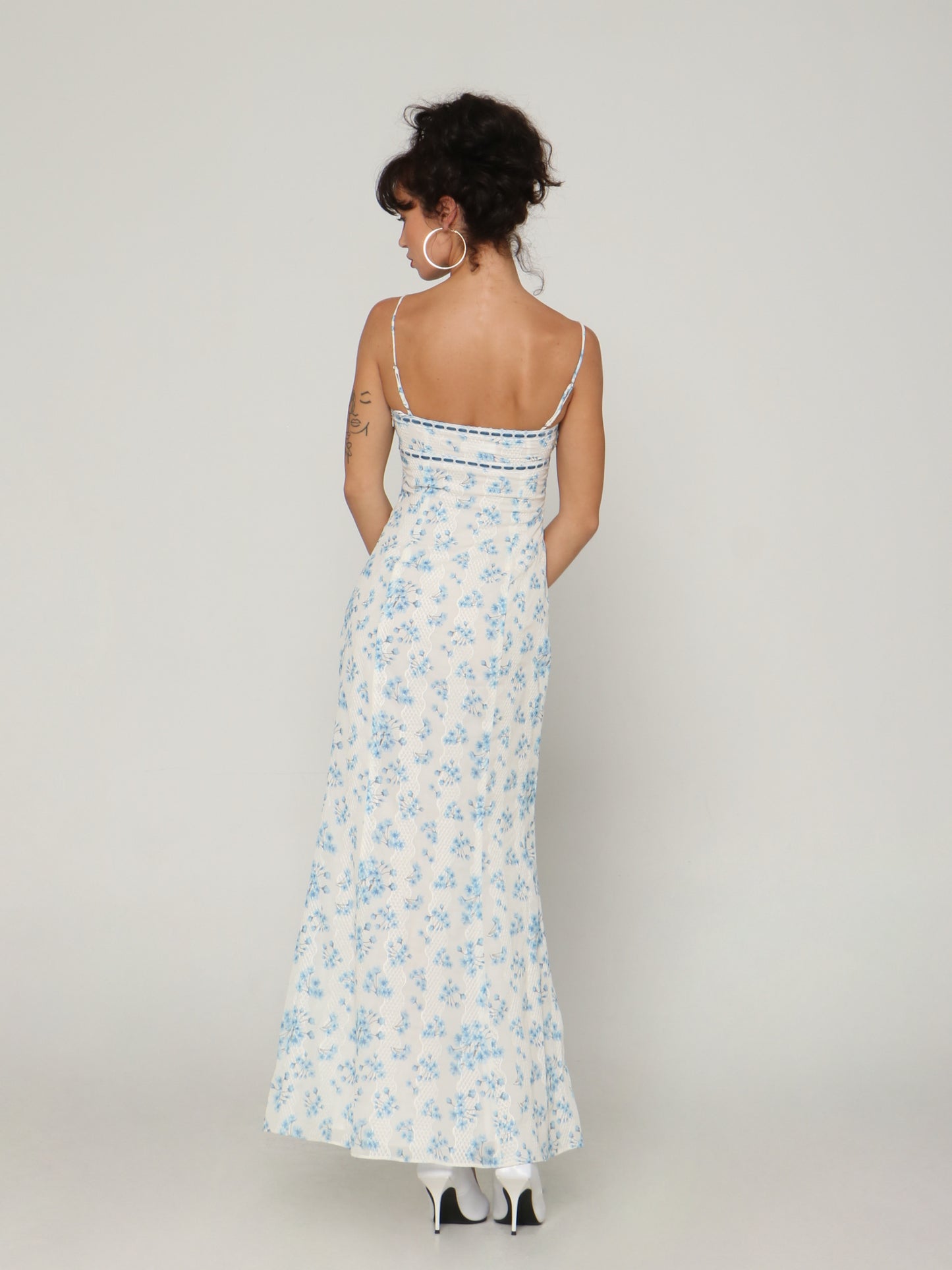 PORCELAIN BLOOM MAXI DRESS