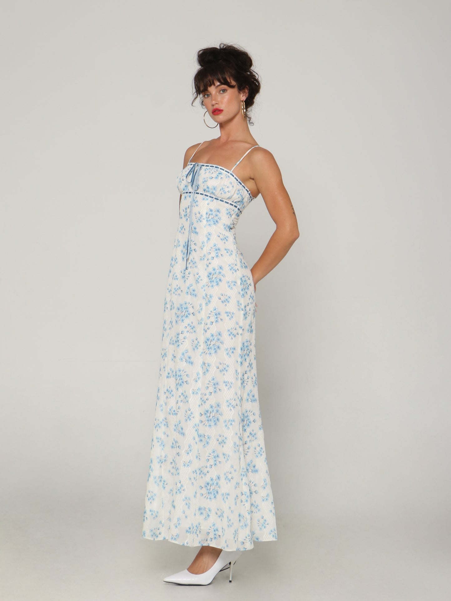 PORCELAIN BLOOM MAXI DRESS