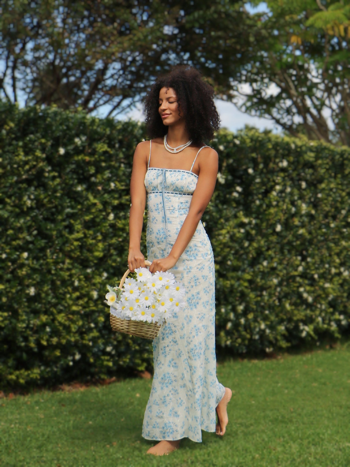 PORCELAIN BLOOM MAXI DRESS