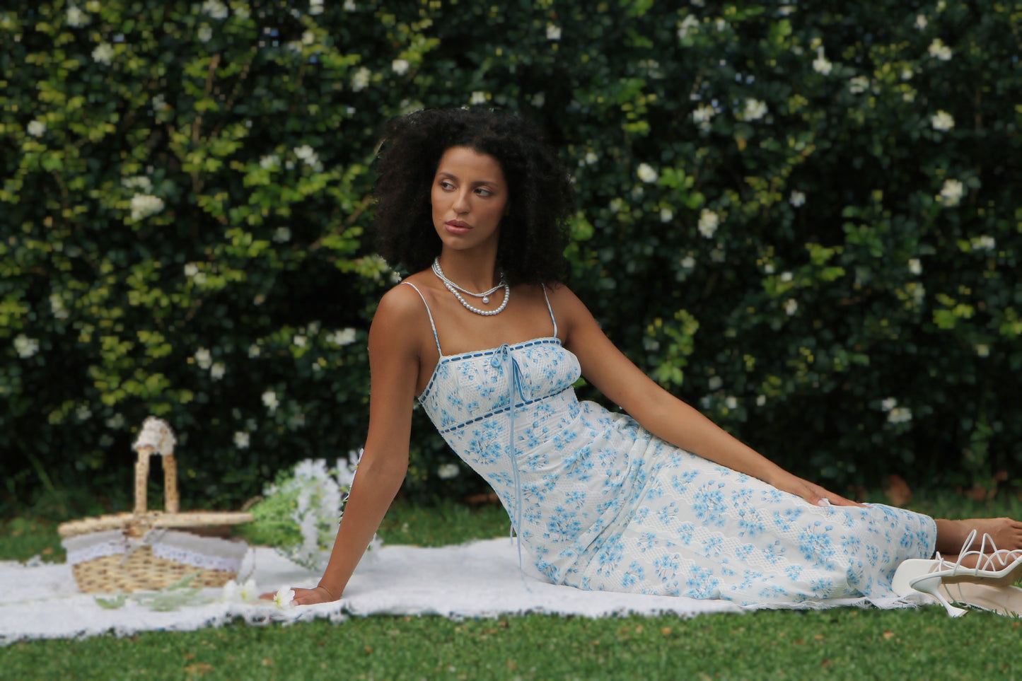 PORCELAIN BLOOM MAXI DRESS