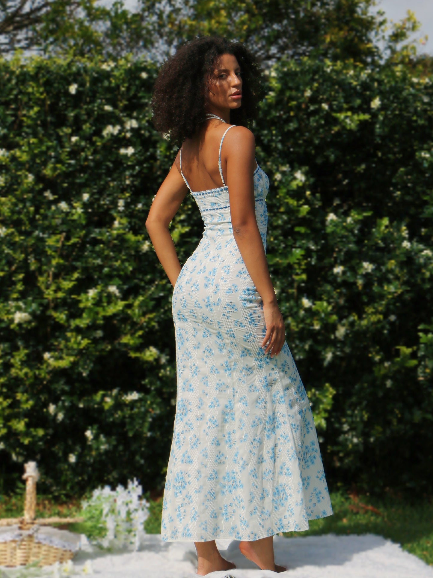 PORCELAIN BLOOM MAXI DRESS