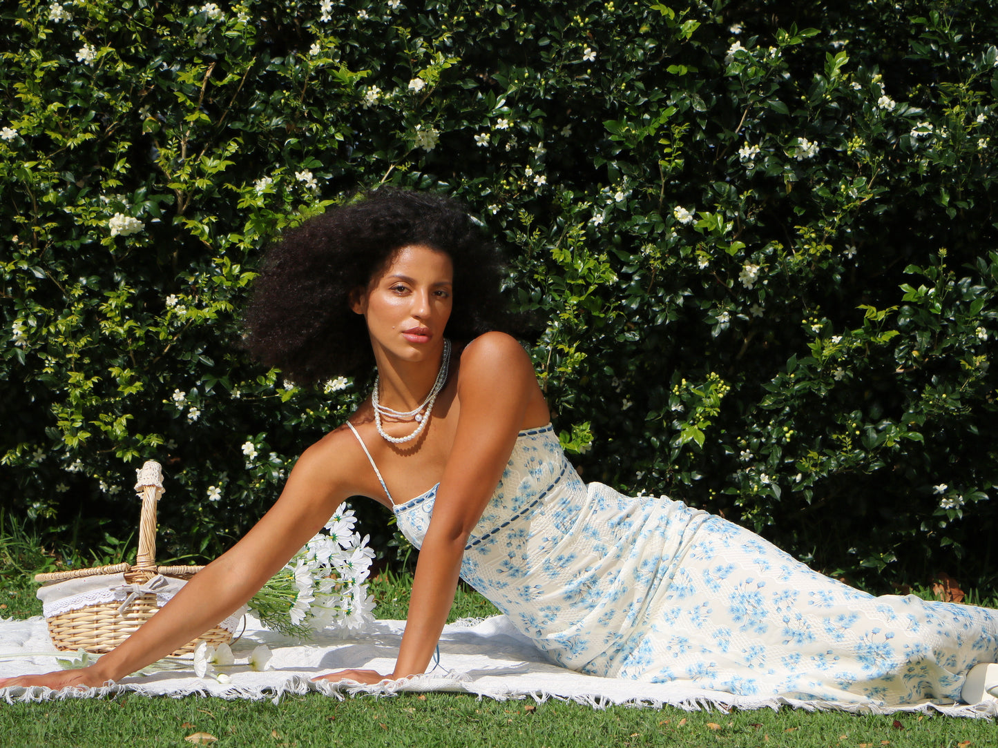 PORCELAIN BLOOM MAXI DRESS