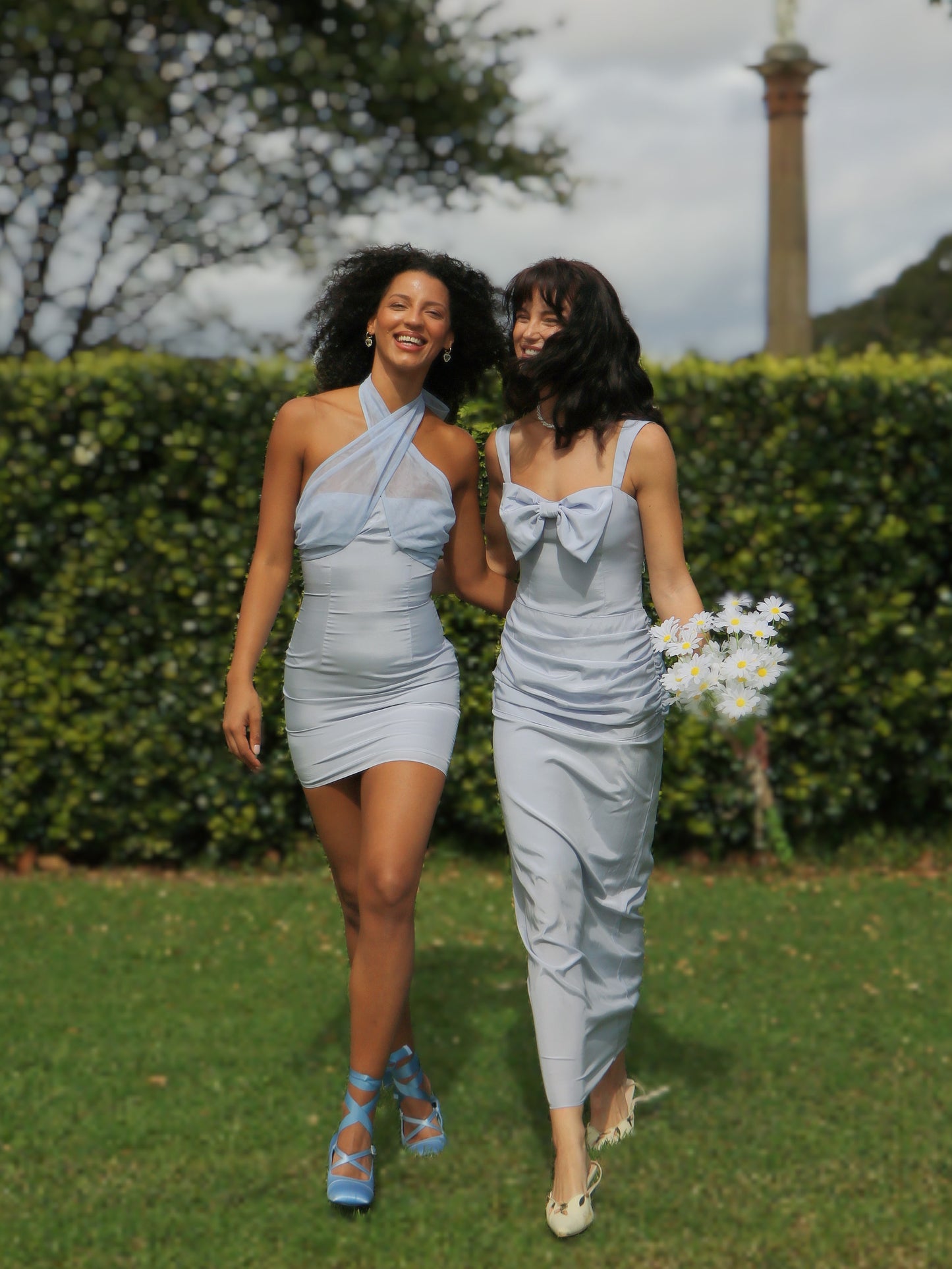 SKY KISS HALTER MINI DRESS