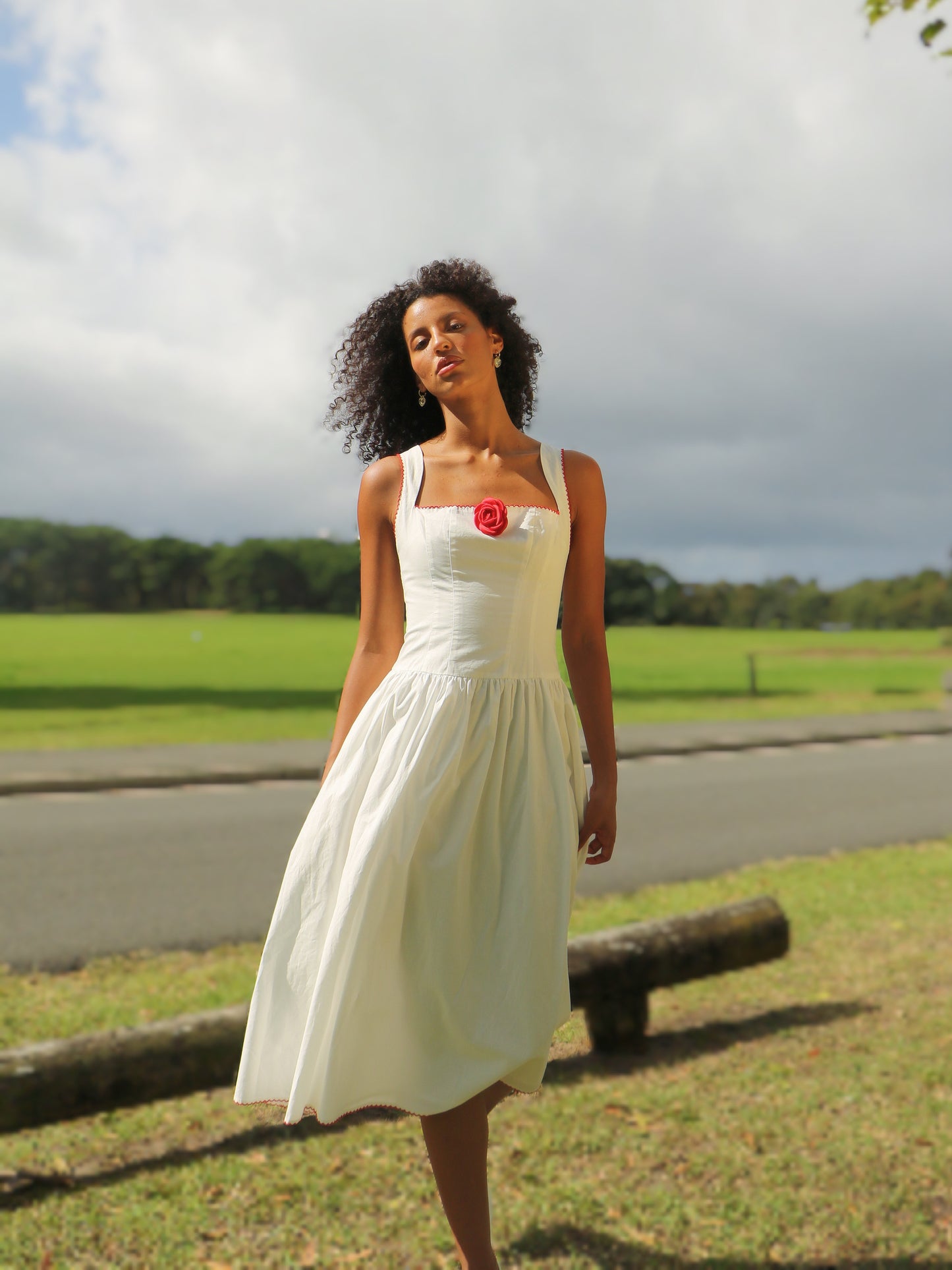 BELLE ROSE MIDI DRESS