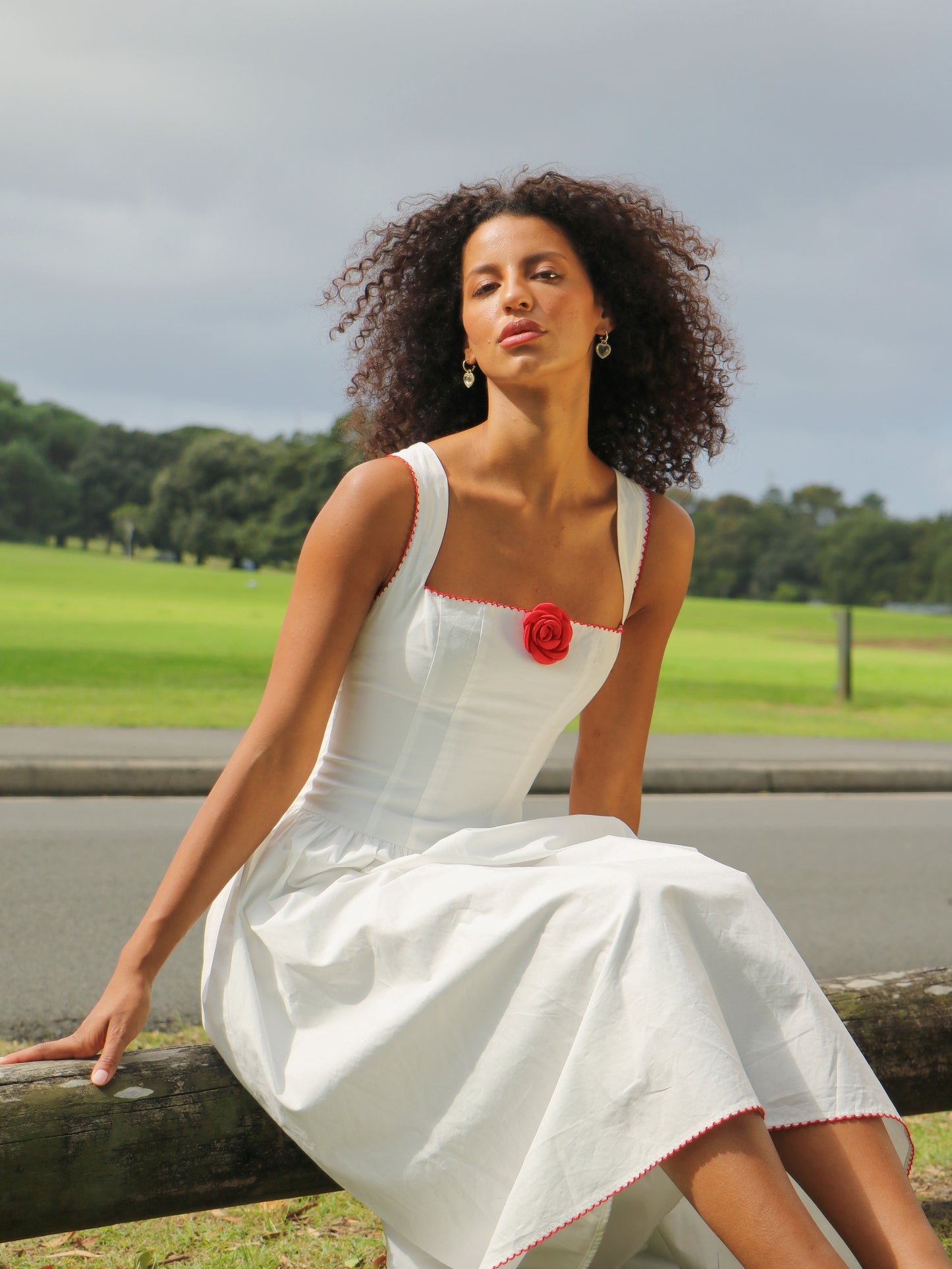 BELLE ROSE MIDI DRESS