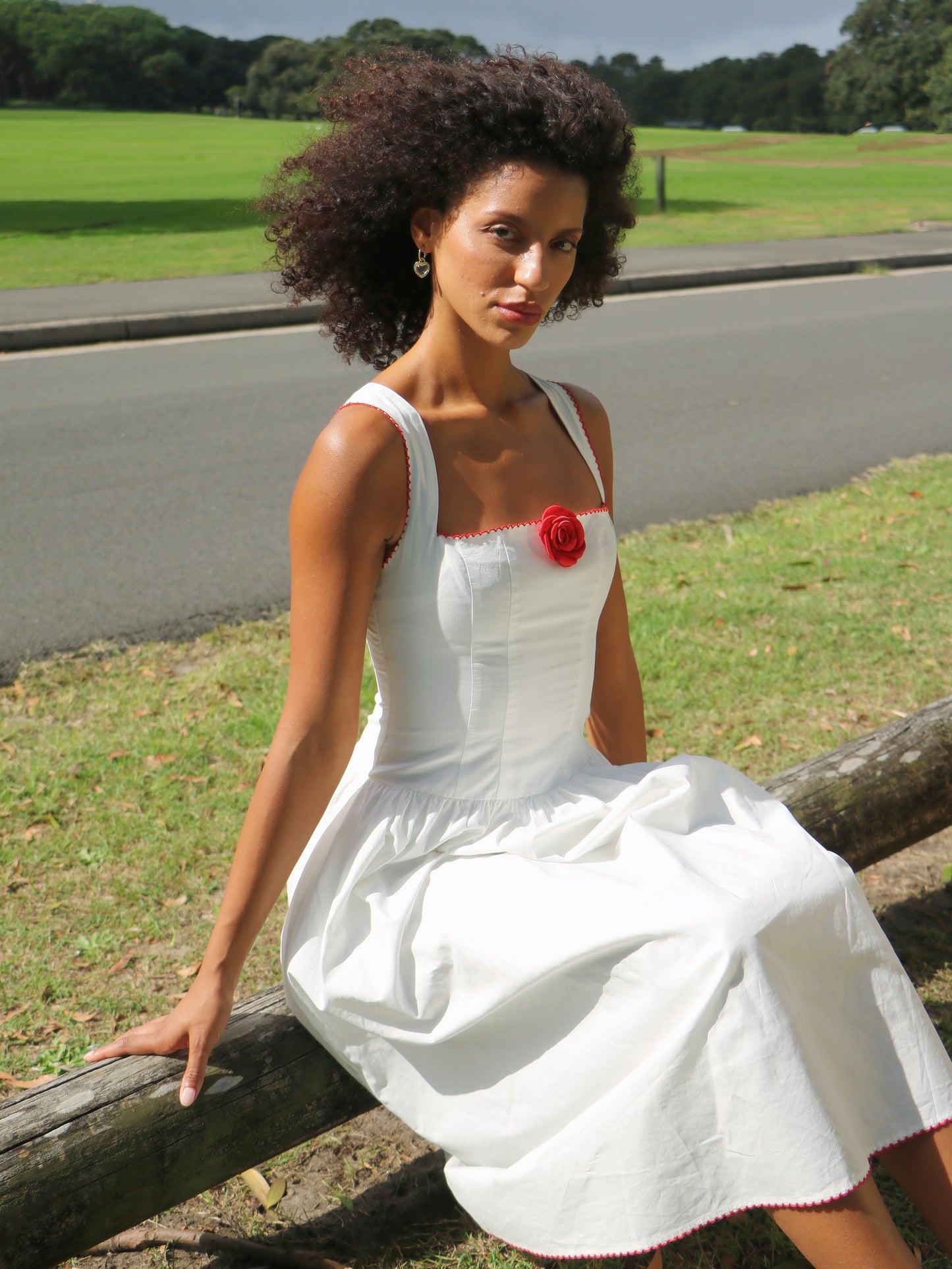 BELLE ROSE MIDI DRESS