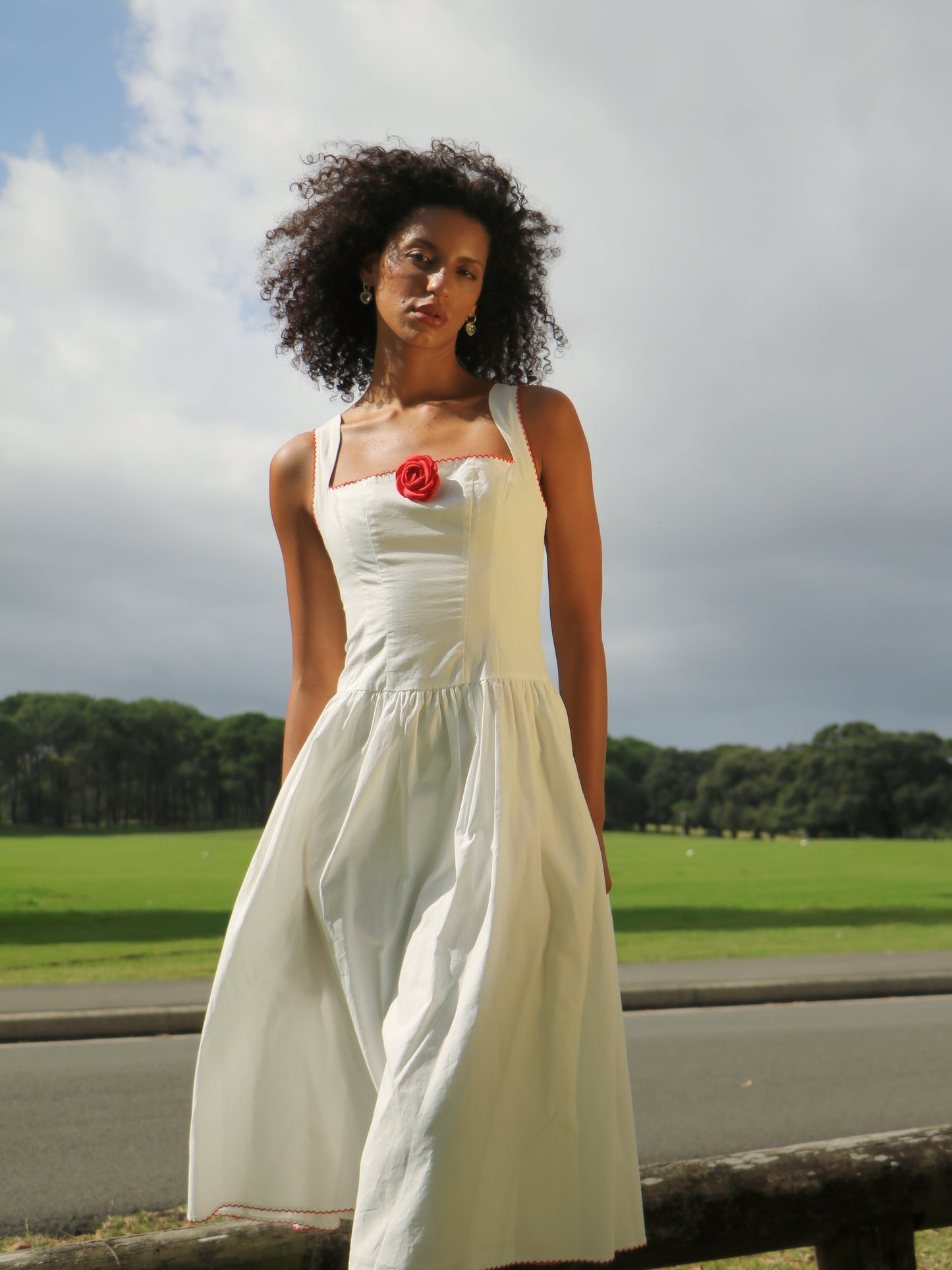 BELLE ROSE MIDI DRESS