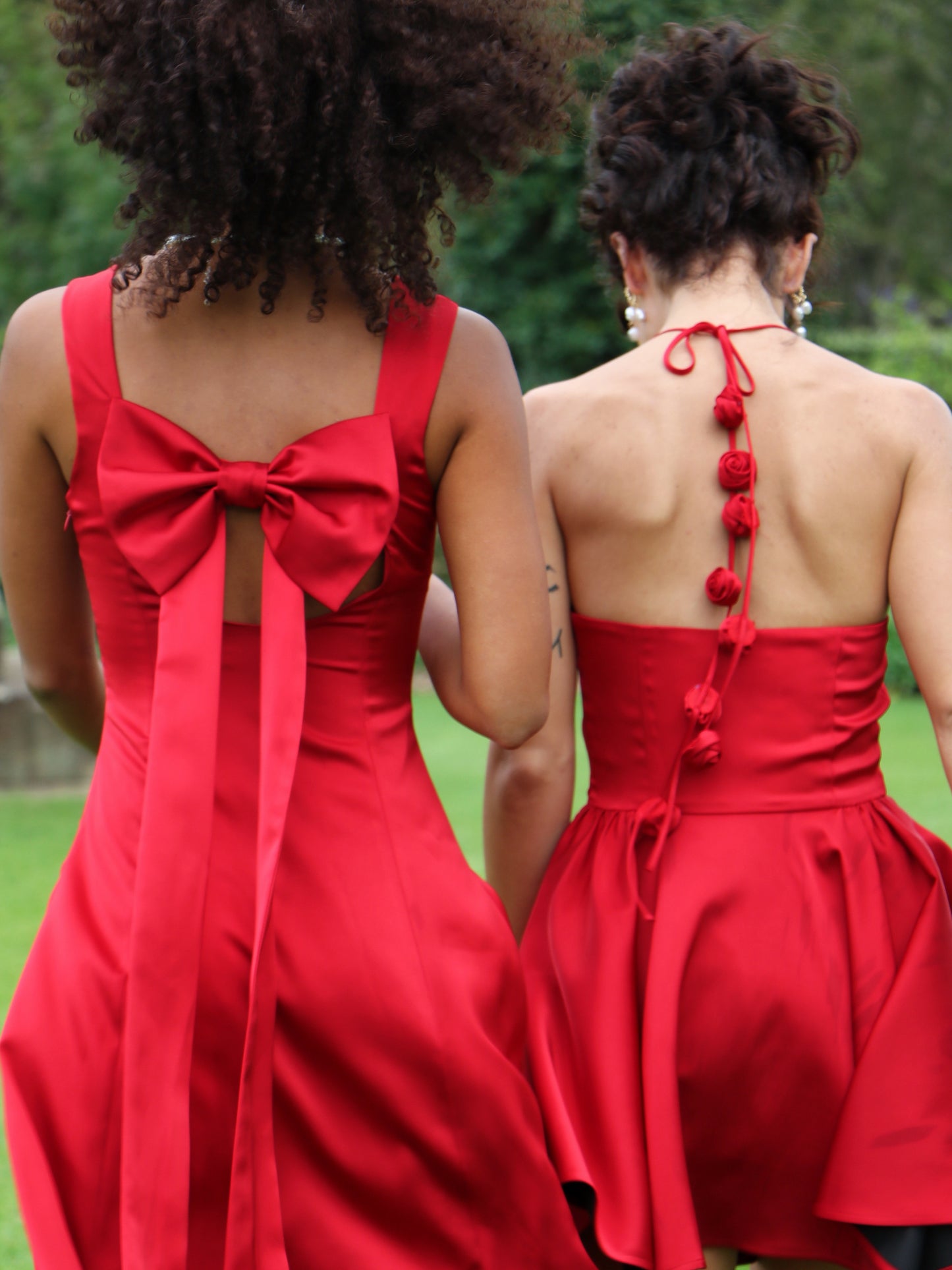 CHERRY RIBBON BACK DRESS