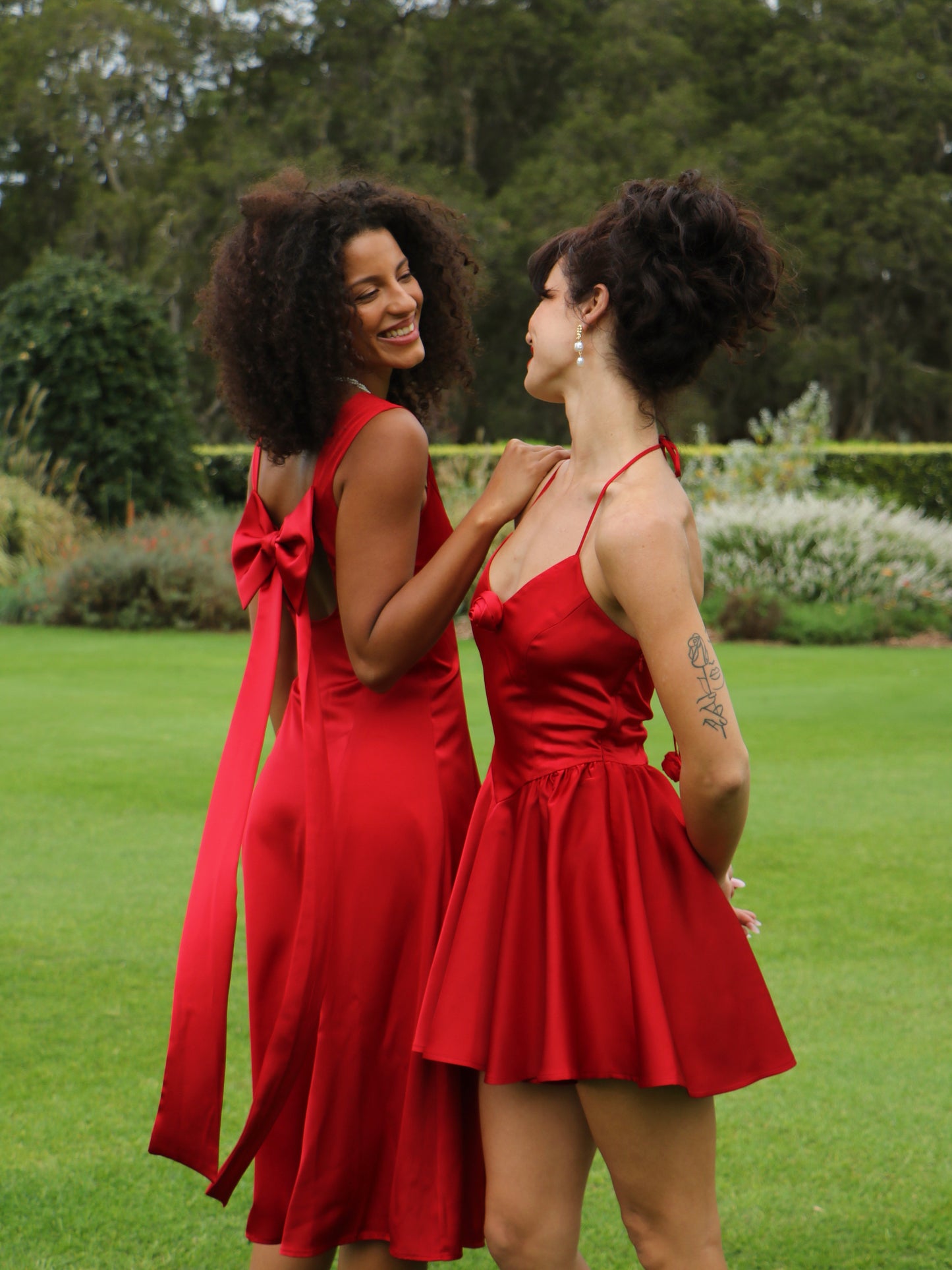 ROSEBOMB HALTER MINI DRESS