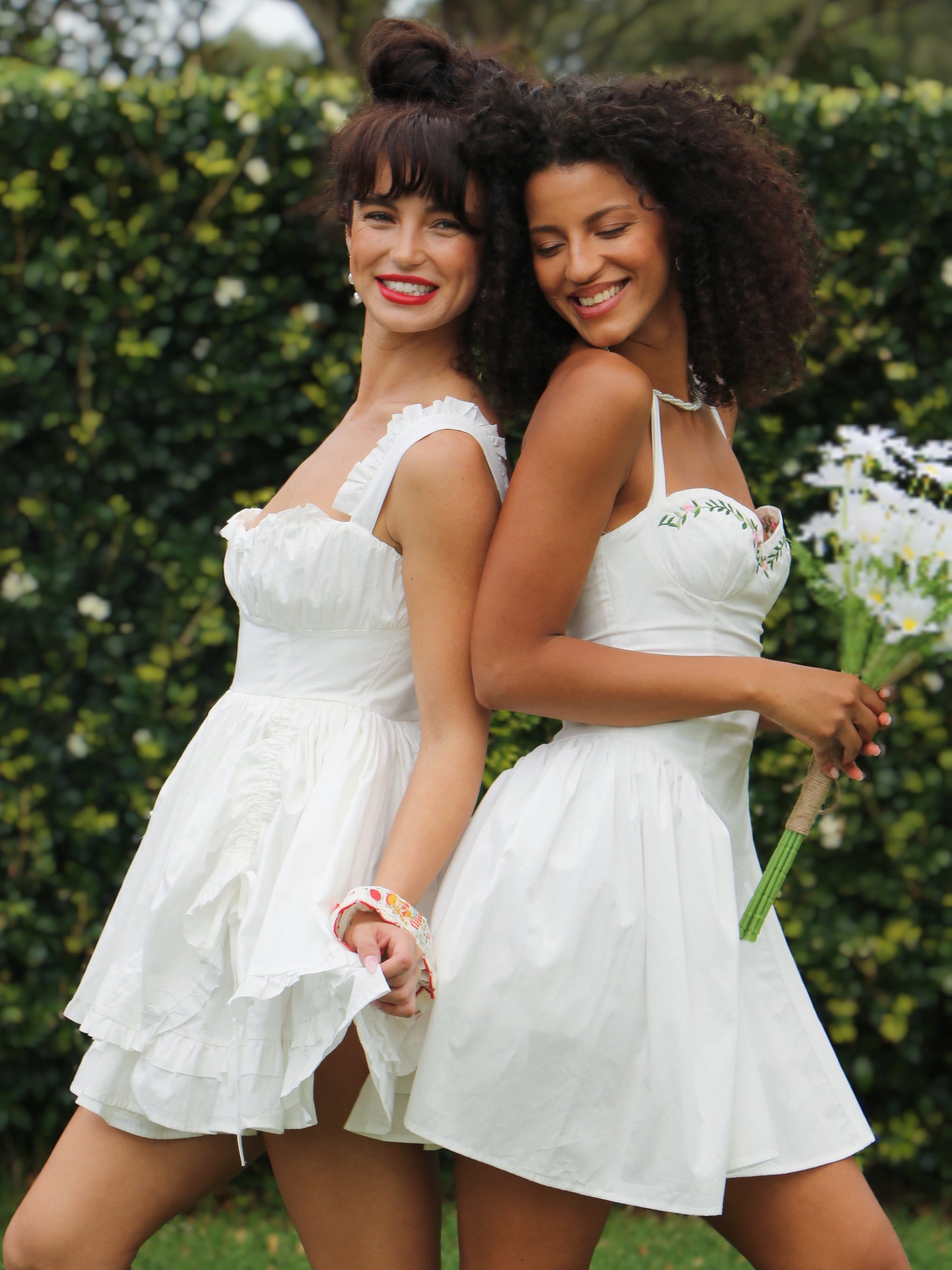GARDEN HALTER MINI DRESS