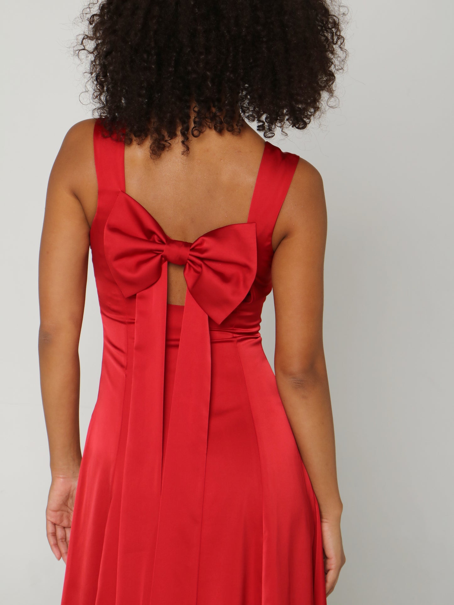 CHERRY RIBBON BACK DRESS