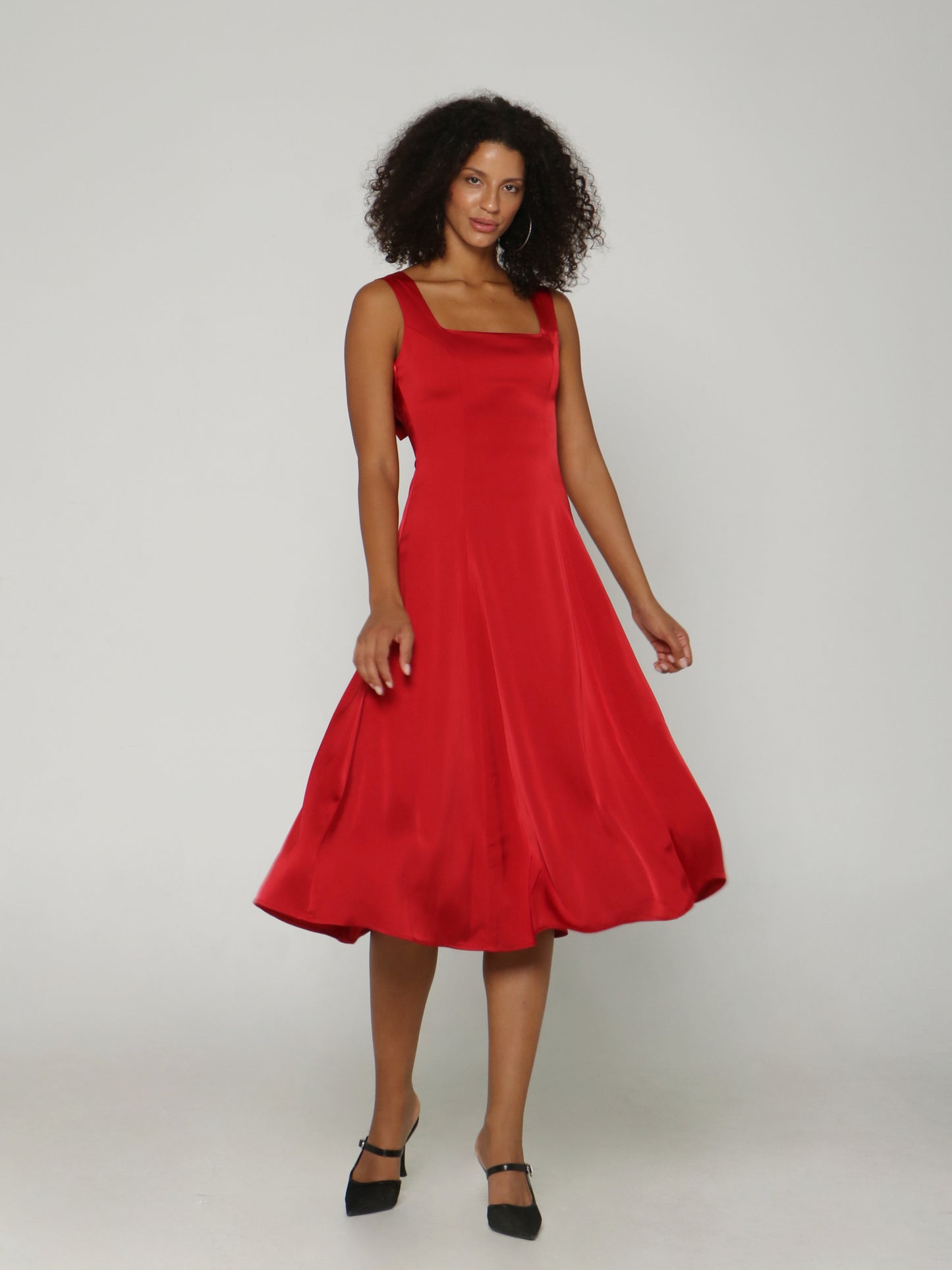CHERRY RIBBON BACK DRESS