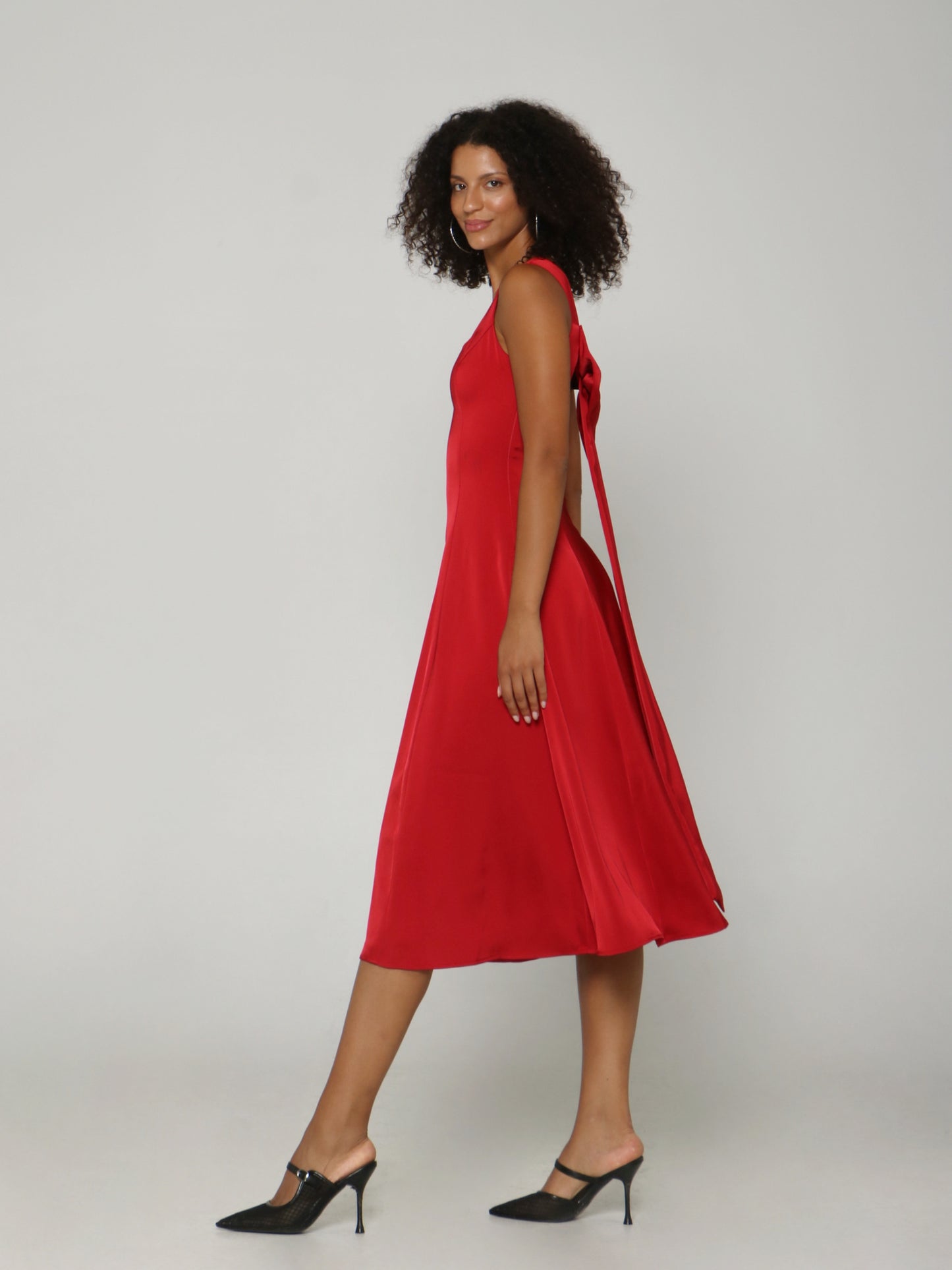 CHERRY RIBBON BACK DRESS