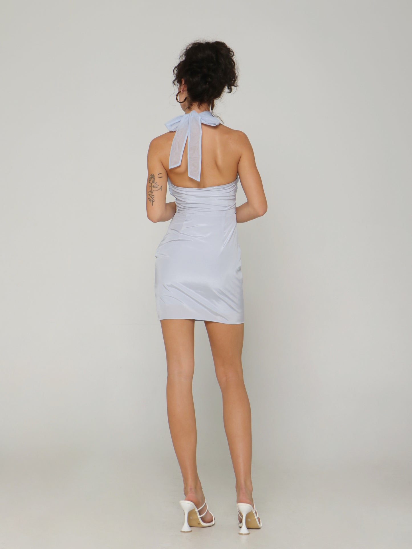 SKY KISS HALTER MINI DRESS