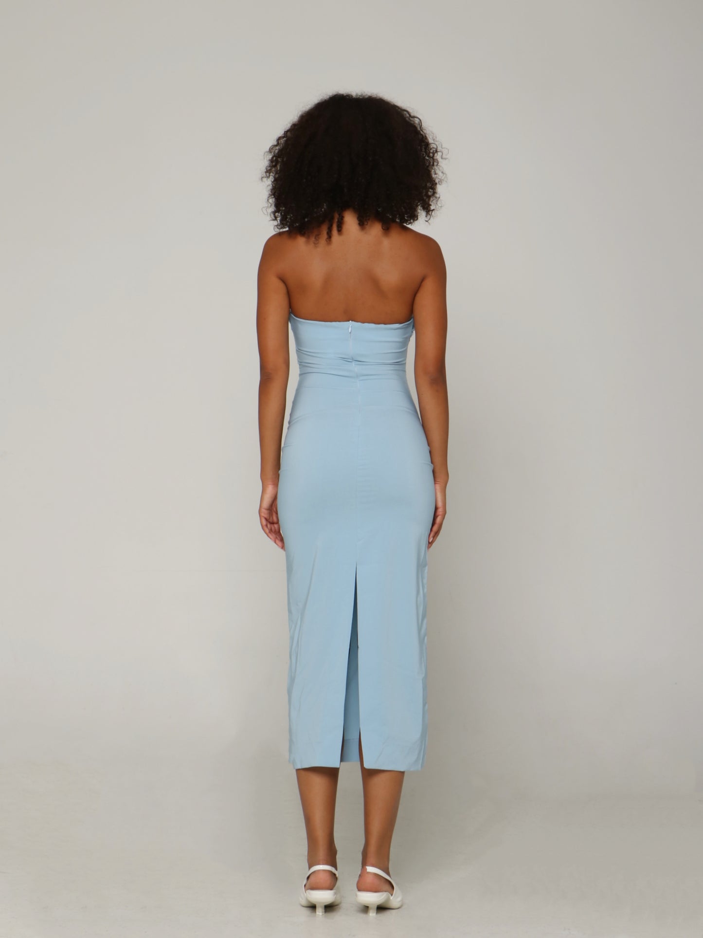 BLUEBELL ROSE HALTER DRESS