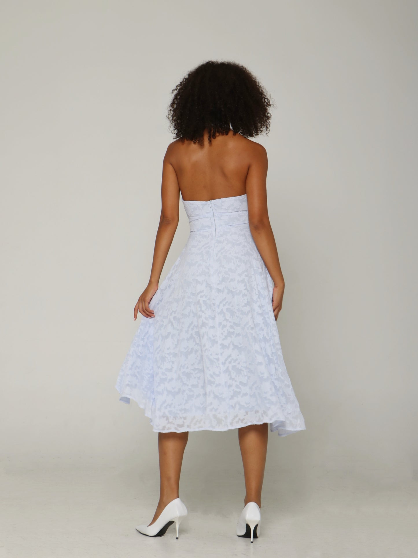 SKY HALTER MIDI DRESS