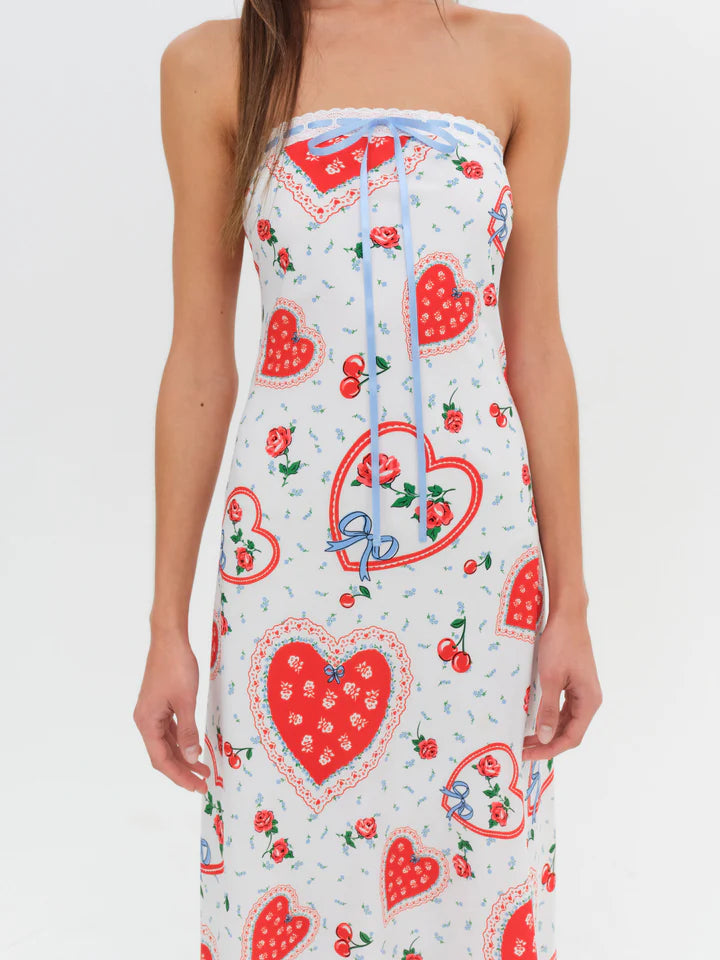 DAISY MAE STRAPLESS MIDI DRESS