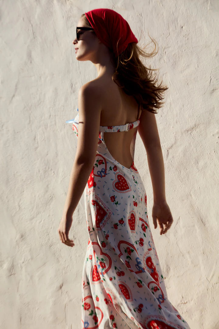 DAISY MAE STRAPLESS MIDI DRESS