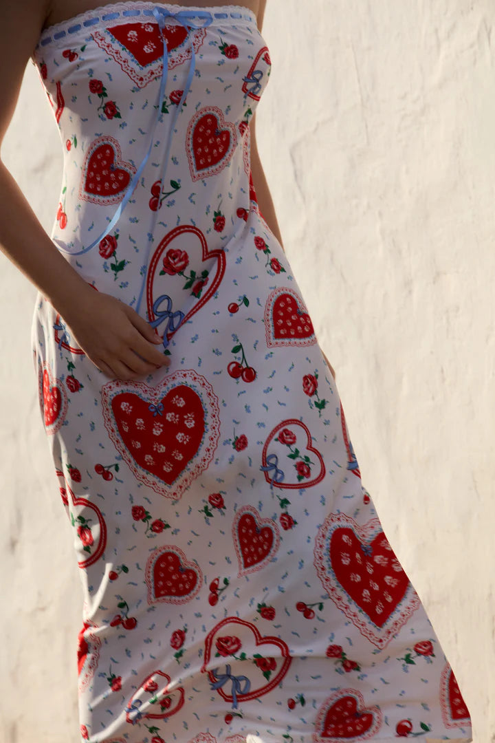 DAISY MAE STRAPLESS MIDI DRESS