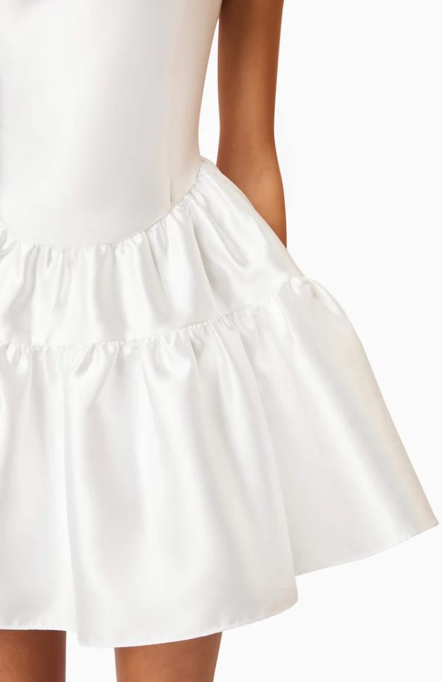 OLEANDER FIT AND FLARE DRESS IN WHITE