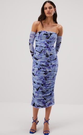 COSIMO MESH MIDI DRESS & GLOVE SET
