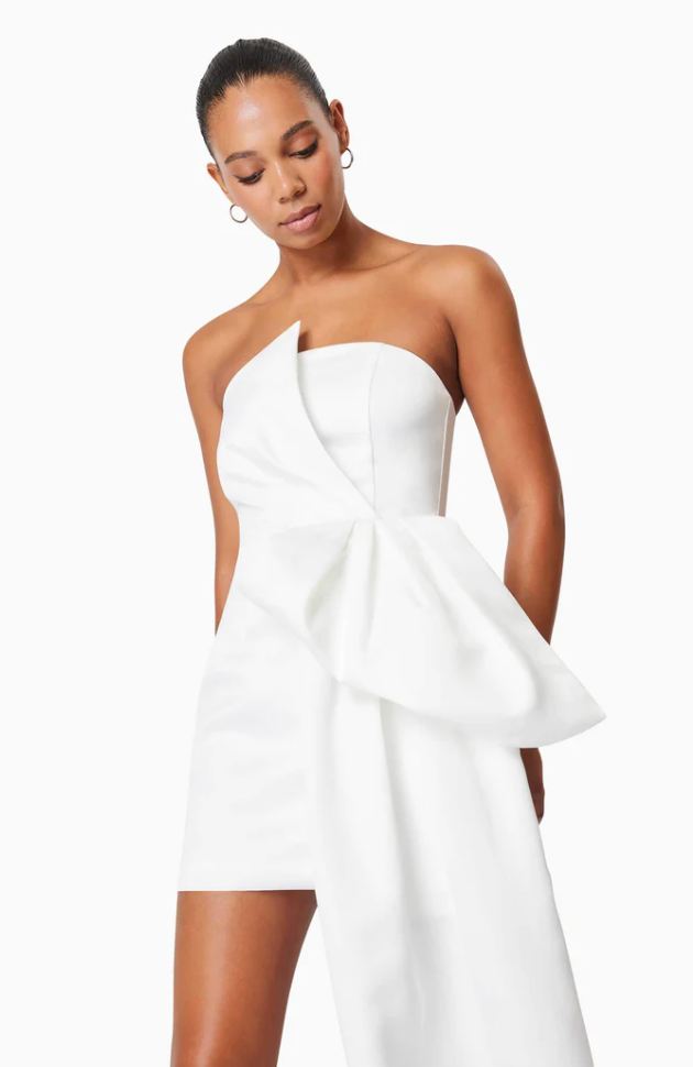ALICE BOW STRAPLESS MINI DRESS
