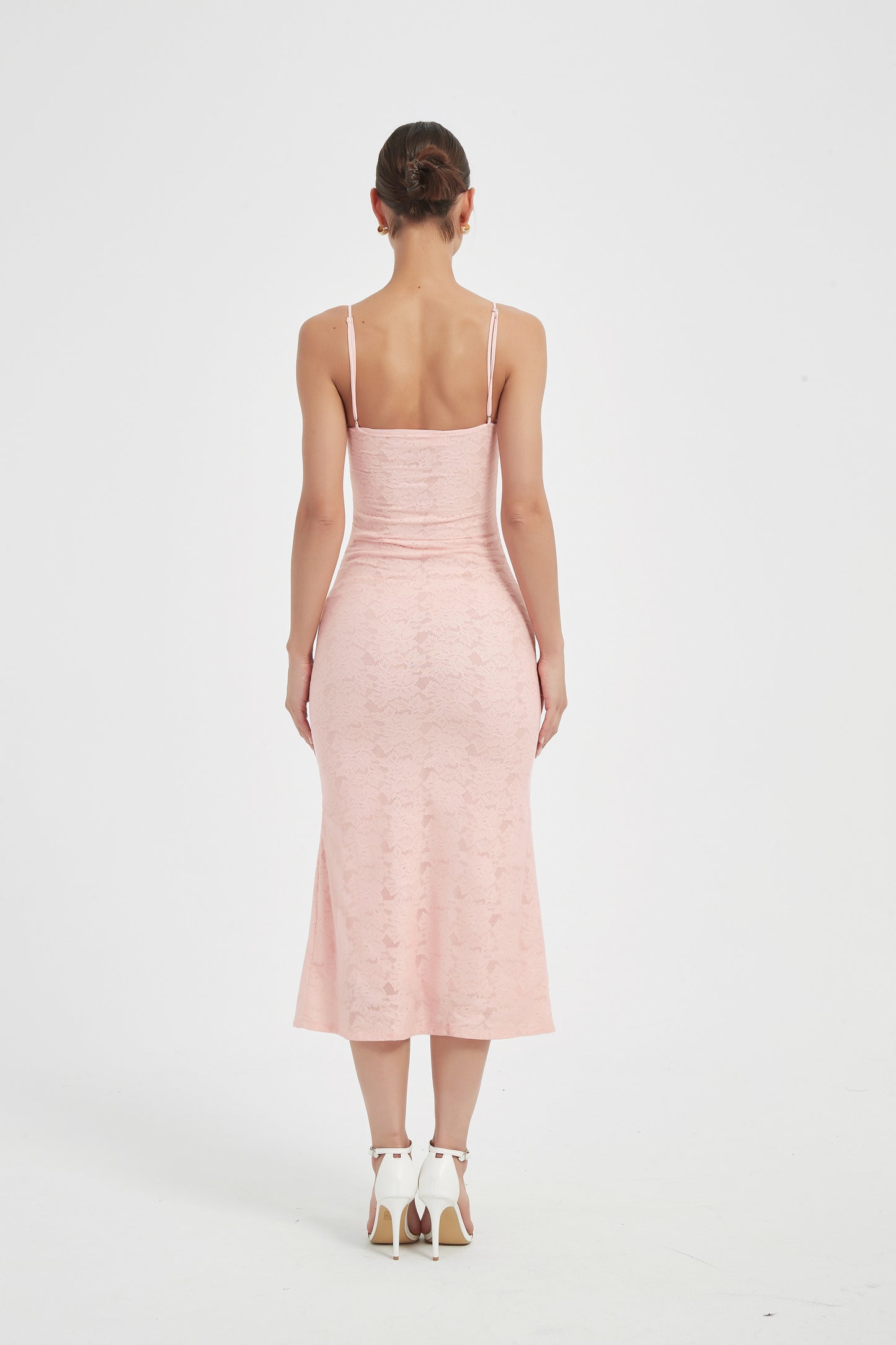 SOFT LACE MIDI DRESS
