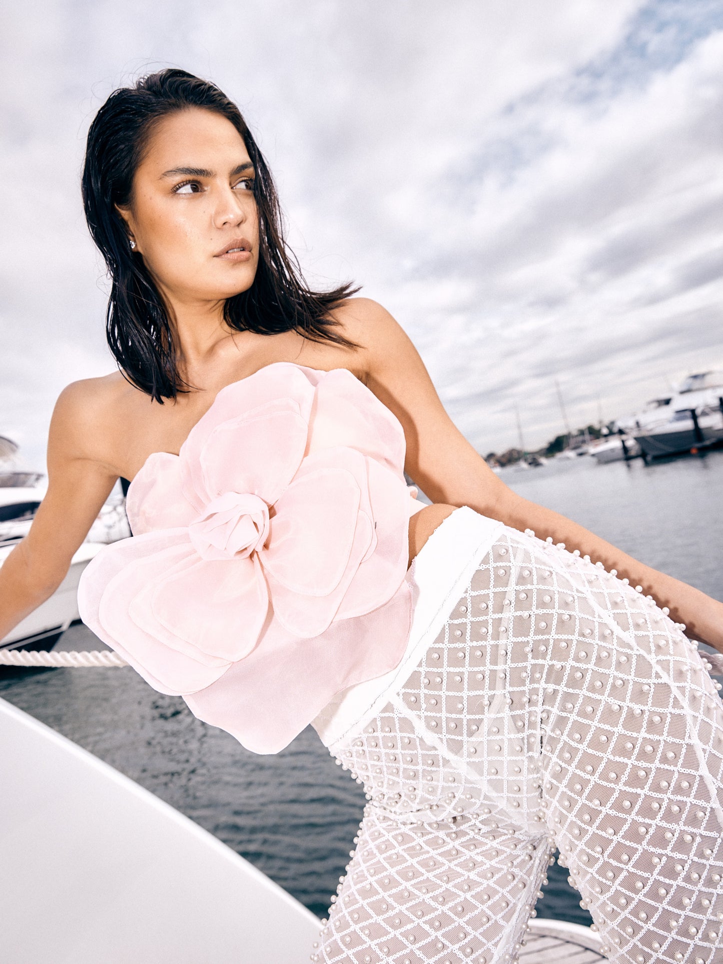 ROMANTIQUE PETAL CROP TOP