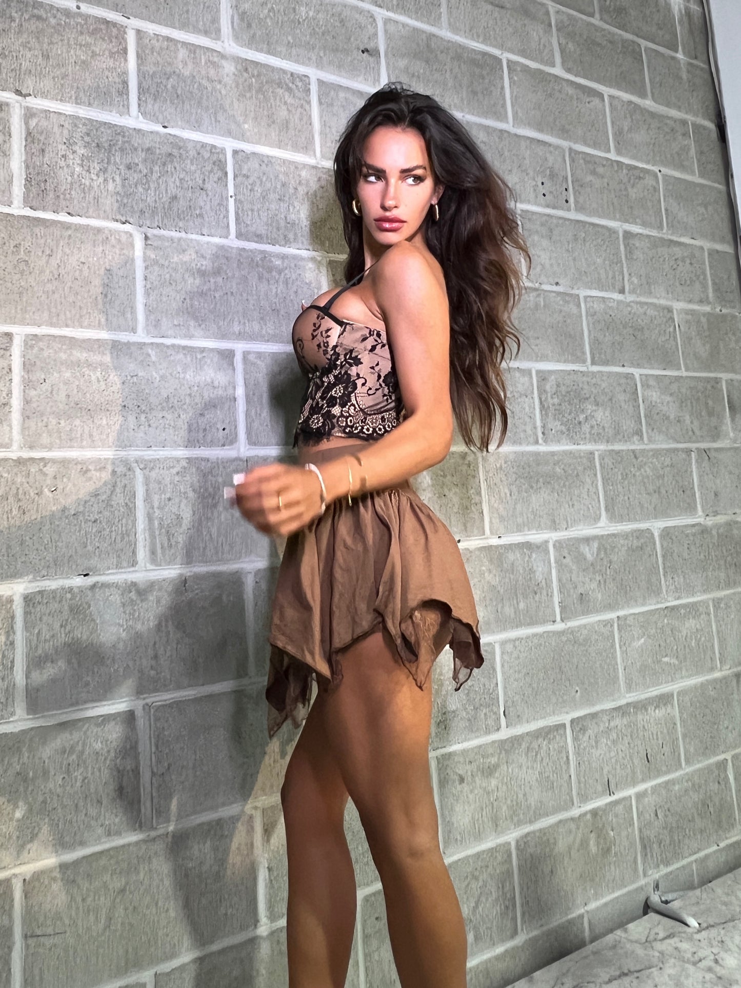 LACE BUSTIER TOP