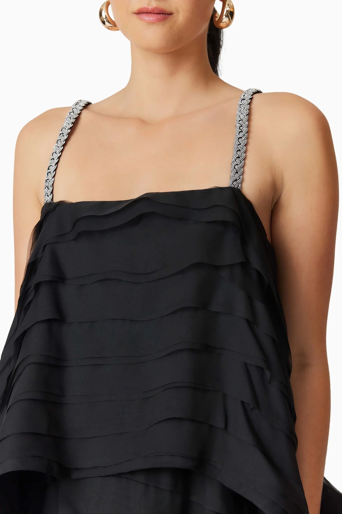 TILLY TIERED MAXI DRESS - BLACK