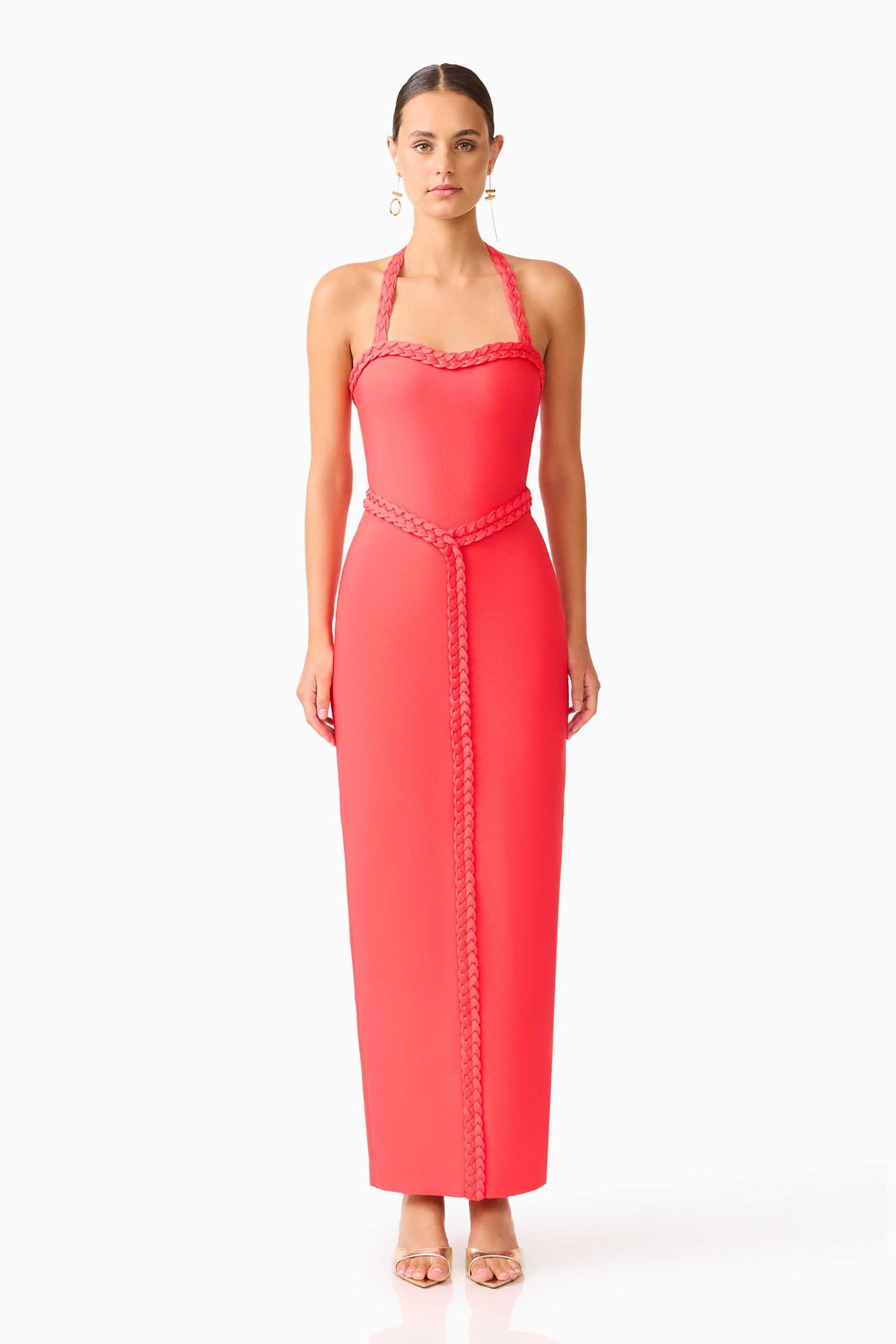 CORALENE HALTER GOWN - RED
