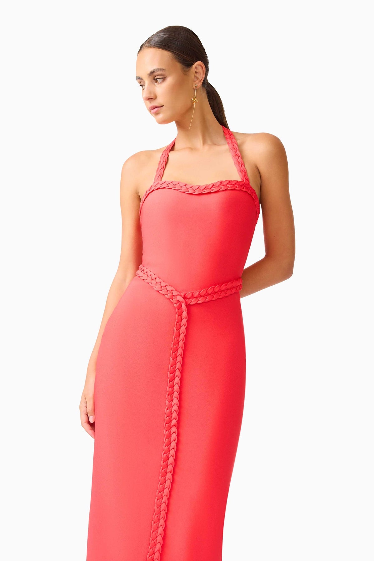 CORALENE HALTER GOWN - RED