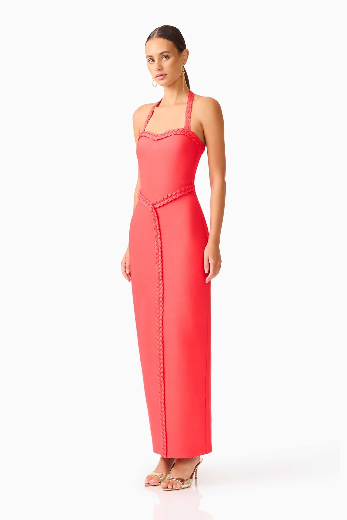CORALENE HALTER GOWN - RED