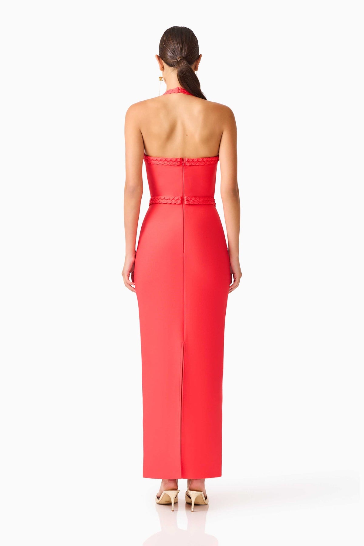 CORALENE HALTER GOWN - RED