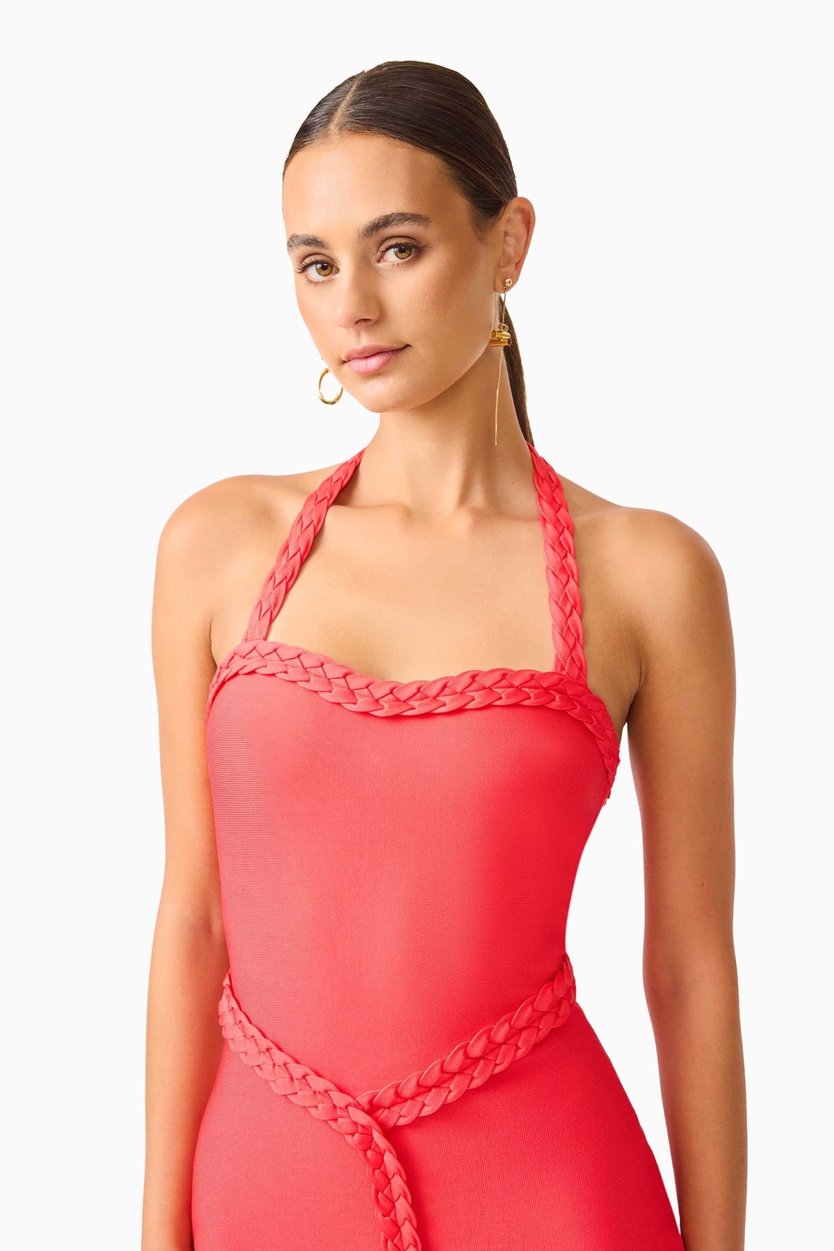 CORALENE HALTER GOWN - RED