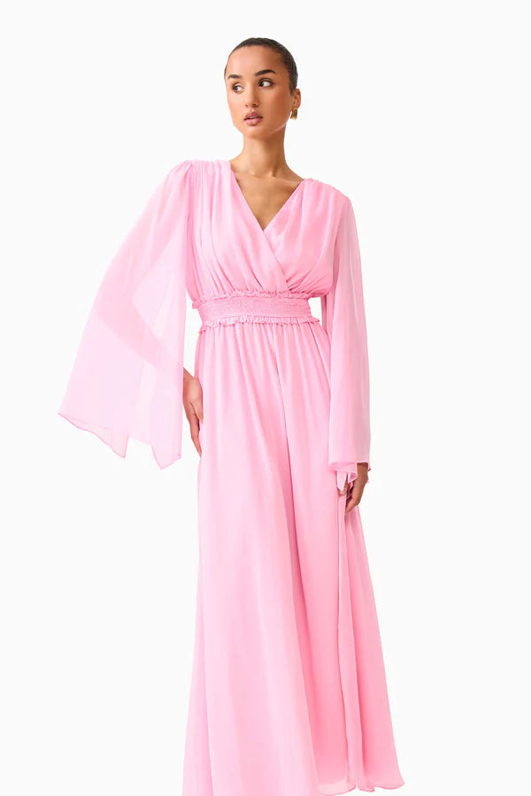 POPPY LONG SLEEVE GOWN - PINK
