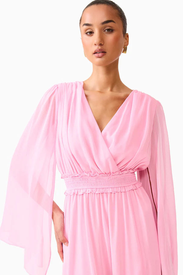 POPPY LONG SLEEVE GOWN - PINK