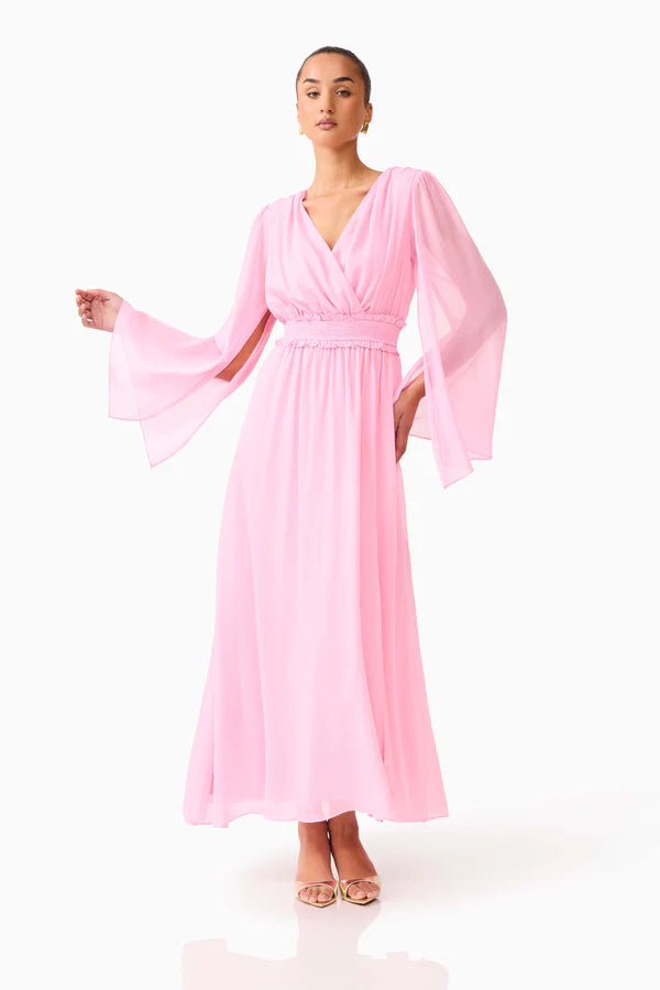 POPPY LONG SLEEVE GOWN - PINK