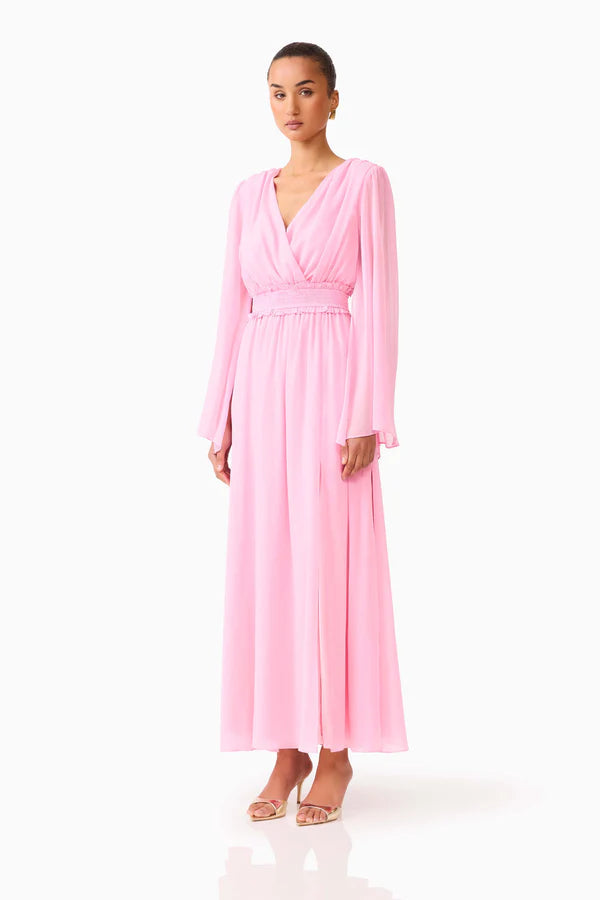 POPPY LONG SLEEVE GOWN - PINK